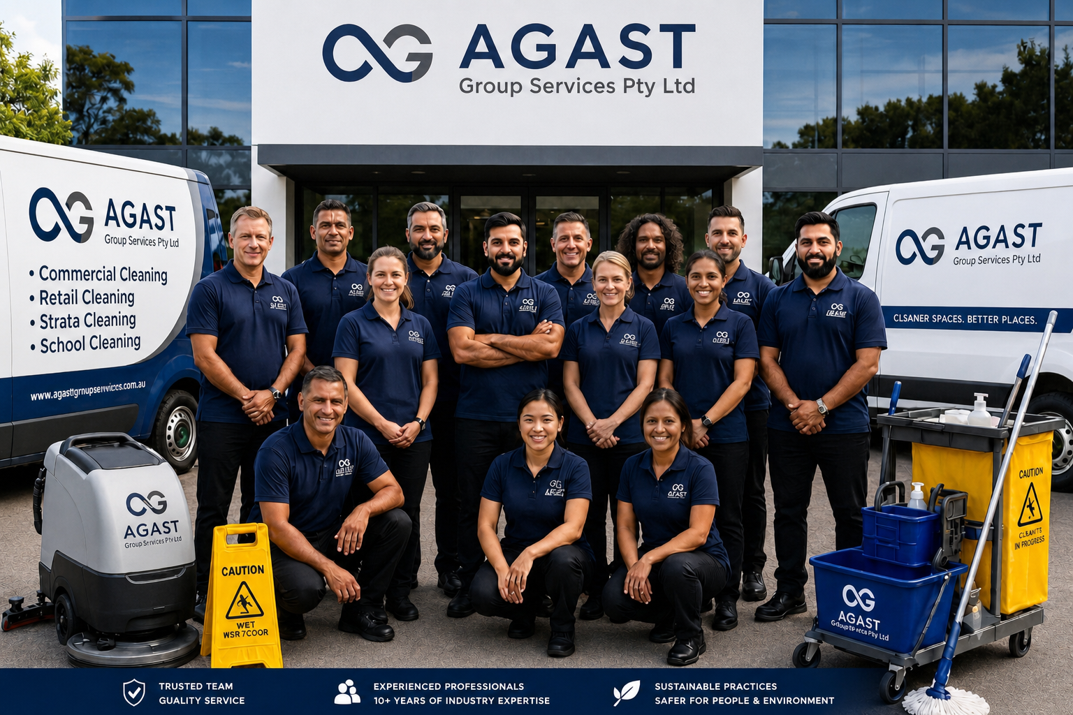 Agast Group Services cleaning team